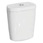 WHITE CLOSE COUPLED CISTERN GEORGIA PLUS WITH FITTINGS