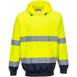 PORTWEST HI-VIS HOODY TWO TONE YELLOW & NAVY B316  SIZE S