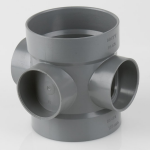 110MM PVCu GREY SOIL SHORT BOSS PIPE DOUBLE SOCKET BS425G