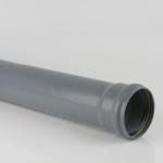 110MM PVCu SOIL PIPE GREY 2.5M SINGLE SOCKET  BS413G