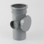 110MM PVCu GREY SOIL ACCESS PIPE SINGLE SOCKET  BS410G