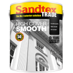 SANDTEX TRADE HIGHCOVER SMOOTH MASONRY PAINT 5L BRIL. WHITE