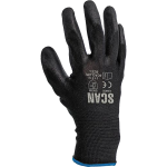 SCAN BLACK PU GLOVES PACK OF 10 (SCAGLOPU10)