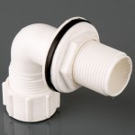 21.5MM OVERFLOW WHITE BENT TANK CONNECTOR W170W