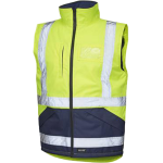 VELTUFF HI-VIS BODYWARMER YELLOW/NAVY HV5310 SMALL