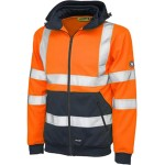 VELTUFF REFLEX HI-VIS HOODIE ORANGE/NAVY HV2275 SMALL