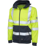 VELTUFF REFLEX HI-VIS HOODIE YELLOW/NAVY HV2275 SMALL