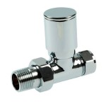 TOWEL RAIL VALVE CHROME   15MM STRAIGHT                135401